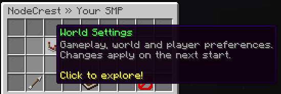 World settings item