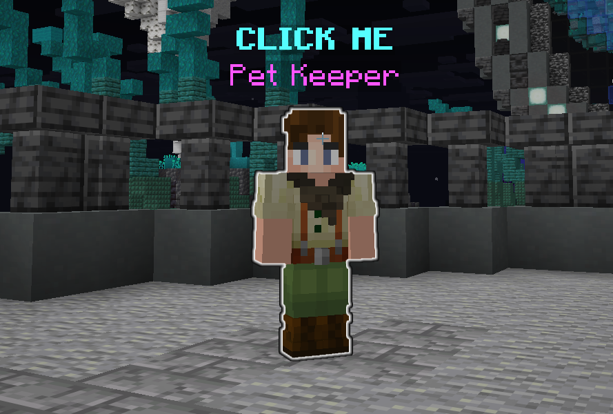 The Pet Keeper is the starting point for a first companion claim.