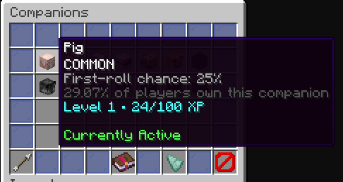 Owned Companion stats